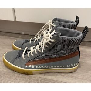 Diesel D-Velows Mid Grey Logo Prints Mens Shoes Size 10 - Good Condition